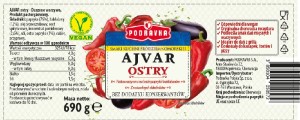 Ajvar ostry Podravka 690g