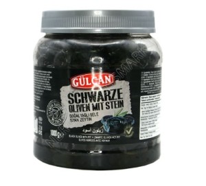 Oliwki Czarne Z Pestką "Silver" 261/320 1000g Gülcan