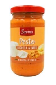 Sos pesto z ricotty i orzechów włoskich Savino, słoik 190 g