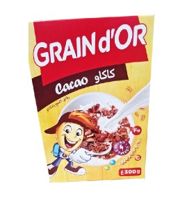 GRAIN d'OR Cacao – Płatki pszenne o smaku kakao (300 g)